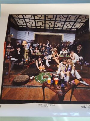 Tiddlywinks Crystal Palace, photo prise pour publicité Whitbread Ale, fête étudiante avec consommation de bière, par Michael Joseph.