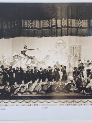 Eristow Vodka advert, russian dancers in the theatre test print, black and white by Michael Joseph