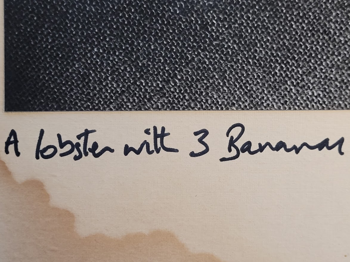 Un homard et trois bananes (tirage authentique noir et blanc réalisé en chambre noire) par Michael Joseph – Image 5