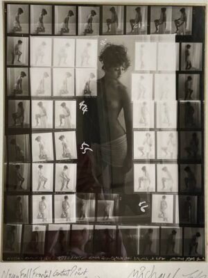 Nivea composition - Planche contact Femme nue et baignoire, Belle Composition Brune vintage réalisée par le photographe