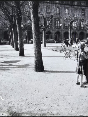 Young boy dancing with a girl in the sixties, place Vendôme Paris, by Michael Joseph