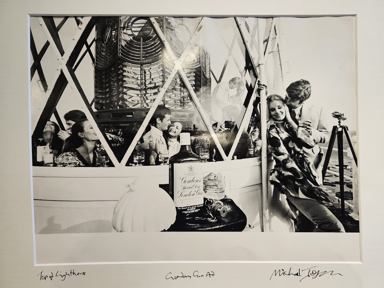 Gordon's gin test print - six couples up the lighthouse drinks party, authentic darkroom print by Michael Joseph