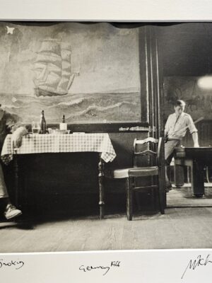 Man thinking and smoking, Germany, authentic darkroom print by Michael Joseph