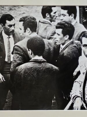 Spanish bullfighter looking confident before the fight, authentic darkroom print by Michael Joseph