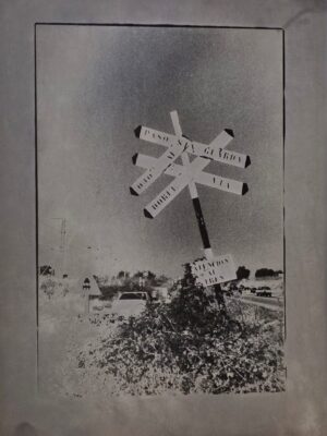 Atencion al tren - wonky railway siding on the way to Figueras by Michael Joseph