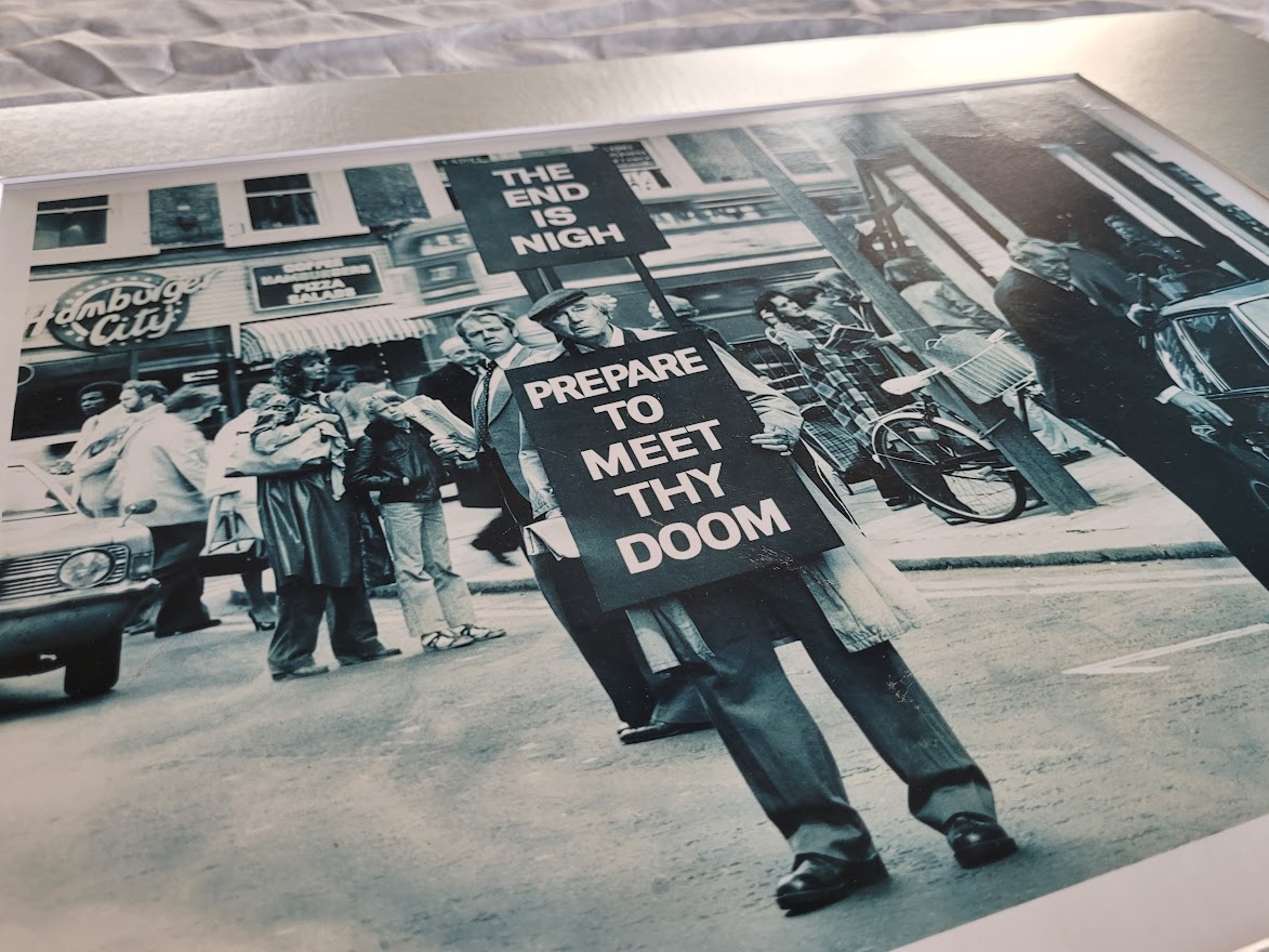 The end is nigh - prepare to meet thy doom, unusual sixties street scene by Michael Joseph – Image 5