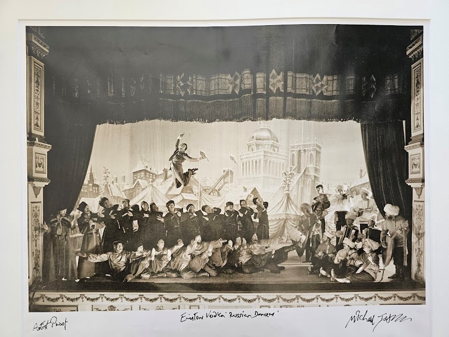 Russian dancers for Eristow Vodka advert, authentic darkroom test print by Michael Joseph