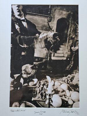 Mick Jagger with chick escaping - Beggar's Banquet out-take, Kodalith print by Michael Joseph