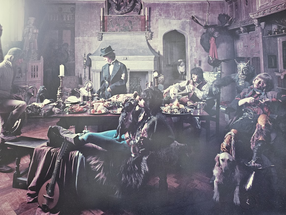 Mick Feeding Goat - Beggar's Banquet photo-shoot from 7th June 1968, featuring all of the Rolling Stones, by Michael Joseph – Image 3