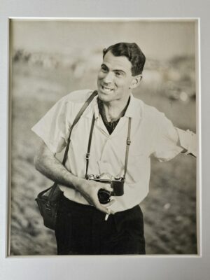 Handsome man with his camera possibly an architect authentic darkroom print by Michael Joseph