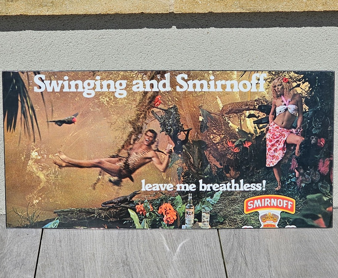 Swinging and Smirnoff, leave me breathless, Tarzan Jane vodka advert, lurking in the woods by Michael Joseph – Image 2