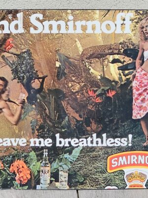 Swinging and Smirnoff, leave me breathless, Tarzan Jane vodka advert, lurking in the woods by Michael Joseph