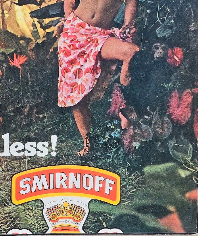 Swinging and Smirnoff, leave me breathless, Tarzan Jane vodka advert, lurking in the woods by Michael Joseph – Image 5
