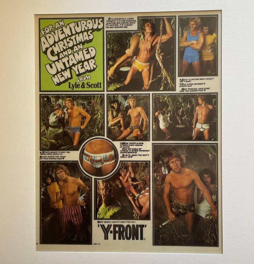 Lyle Scott Y-Front advert, a funny underwear comic strip advertisement from the sixties, sexy in his undies by Michael Joseph – Image 2