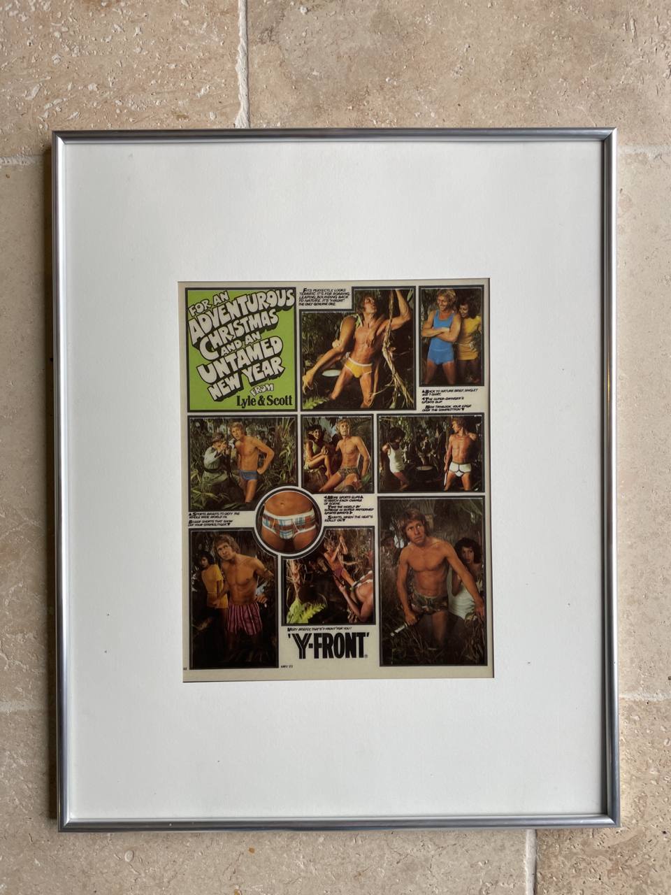 Lyle Scott Y-Front advert, a funny underwear comic strip advertisement from the sixties, sexy in his undies by Michael Joseph – Image 3