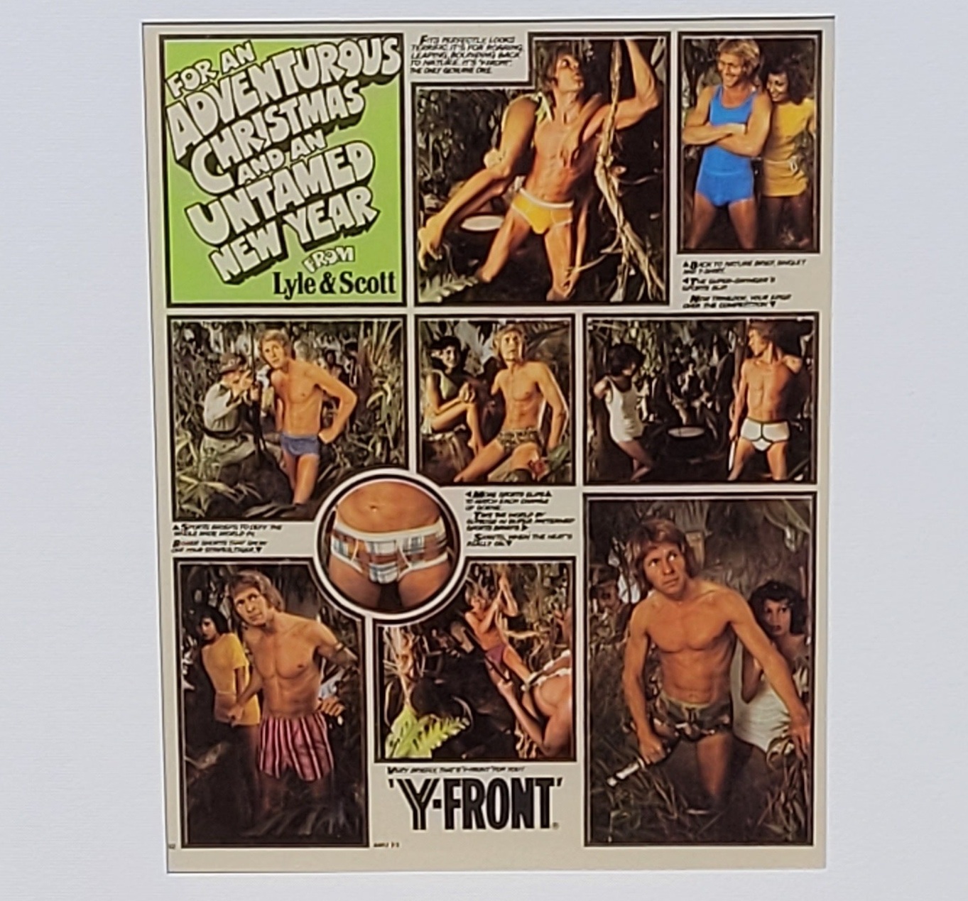 Lyle Scott Y-Front advert, a funny underwear comic strip advertisement from the sixties, sexy in his undies by Michael Joseph – Image 4