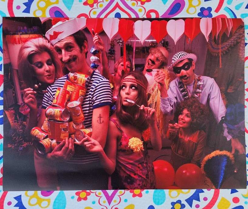 Maggi fancy dress party - several fun young individuals having a party, limited edition poster by Michael Joseph