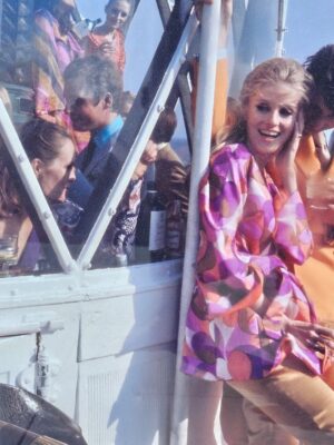 Gordon's gin lighthouse party - six couples having a drinks party, limited edition poster by Michael Joseph