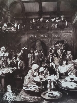 Lord Offley orgy, merrily drinking Port with his friends, black and white by Michael Joseph