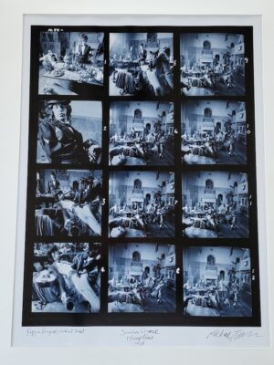 Rolling Stones at Sarum chase, Beggars' Banquet Contact Sheet, blue edition by Michael Joseph