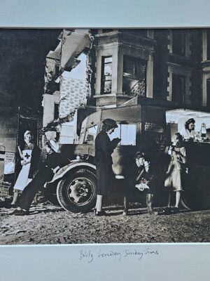 Blitz London scene recreated for an advertising campaign by Michael Joseph