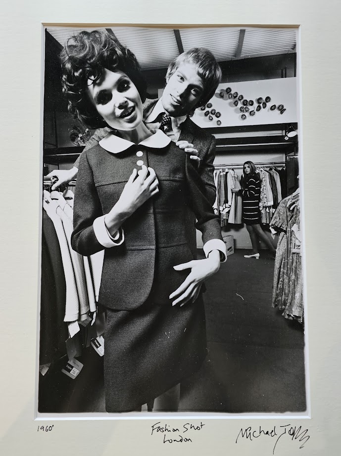 Sixties Couple in Clothes Shop, authentic black and white darkroom print, by Michael Joseph