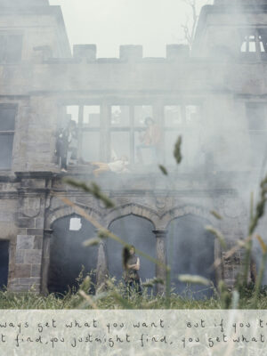 Magnet Out-take Smoky at Swarkestone, Aimant de base photo par Michael Joseph avec extrait de chanson Rolling Stones