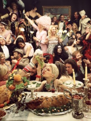 Magnet Fernet Branca banquet, Aimant d'une orgie ayant toute l'insouciance 1970