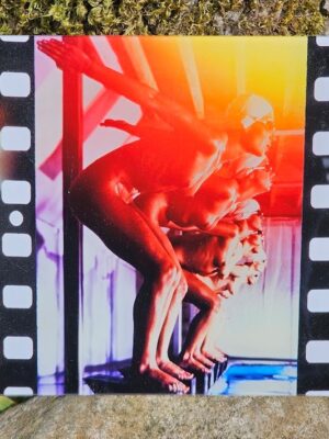 Multicolour ready to dive – pool ladies, photo on acrylic, square format