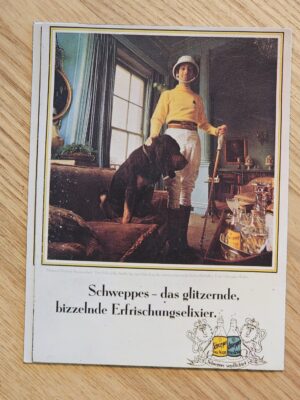 soft drink schweppes with dog