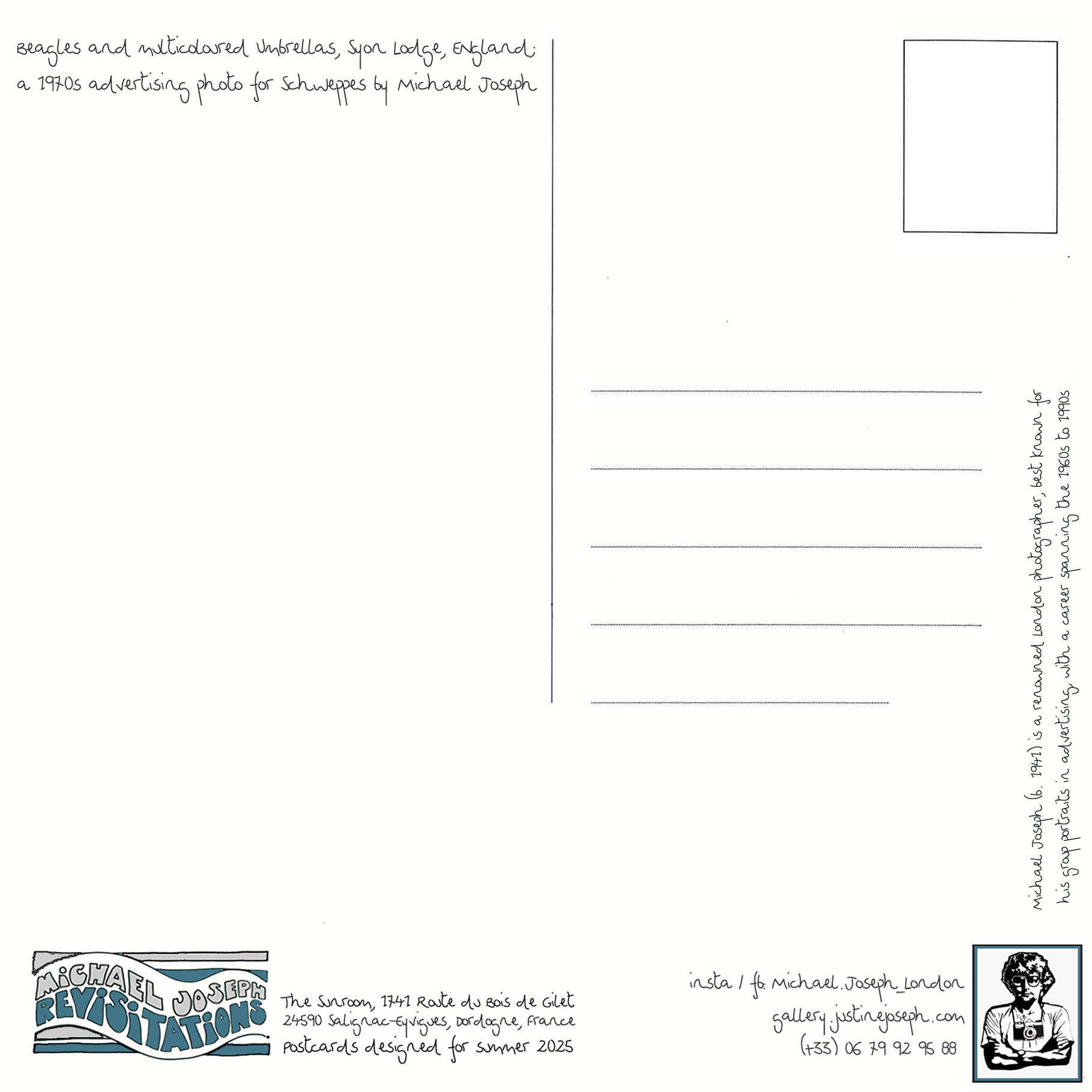 "La Chasse aux Parapluies" Photographie Publicitaire Schweppes, Carte Postale de Michael Joseph – Image 3