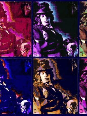 "Jagger en Six Couleurs" Carte Postale de Michael Joseph