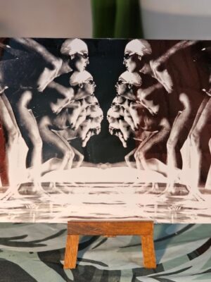 Dive either way – B & W double exposure from the pool ladies series (glossy finish)